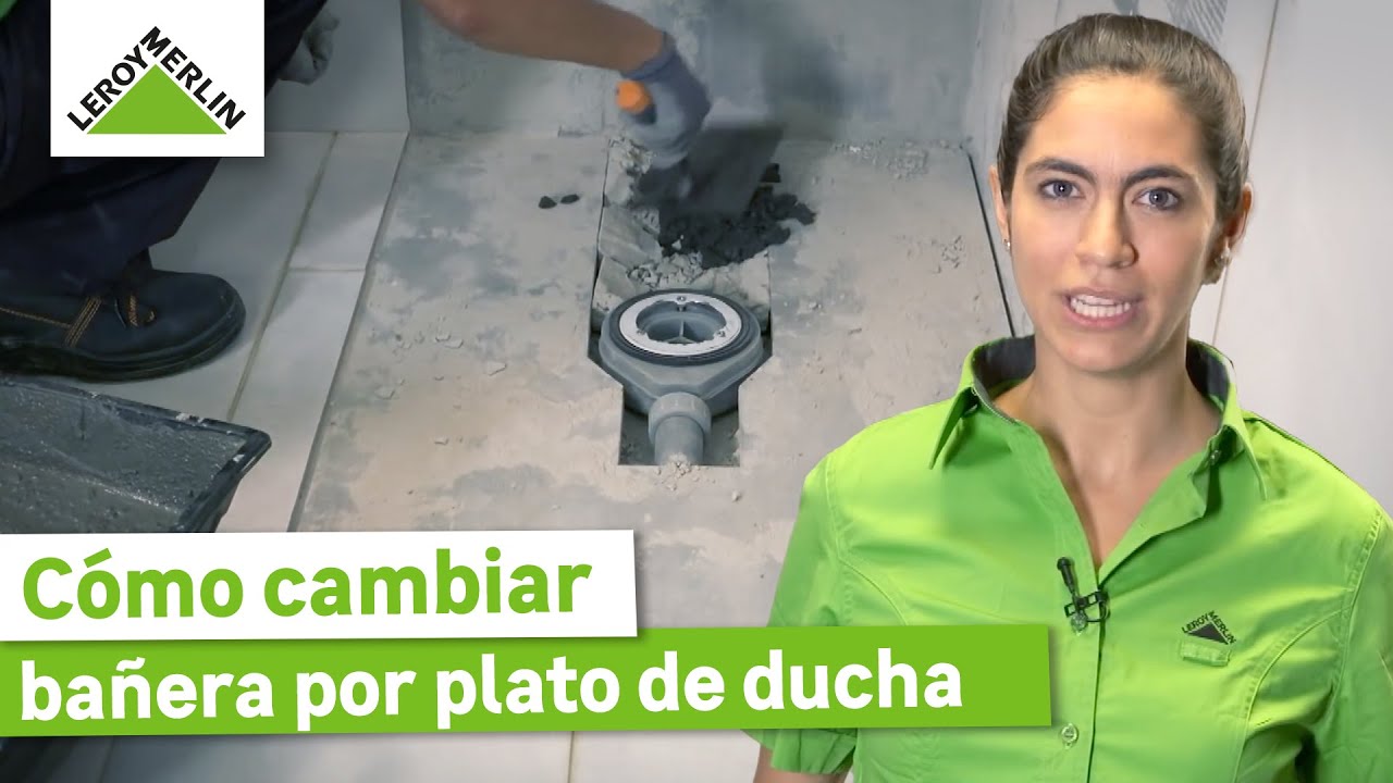 como cambiar un plato de ducha