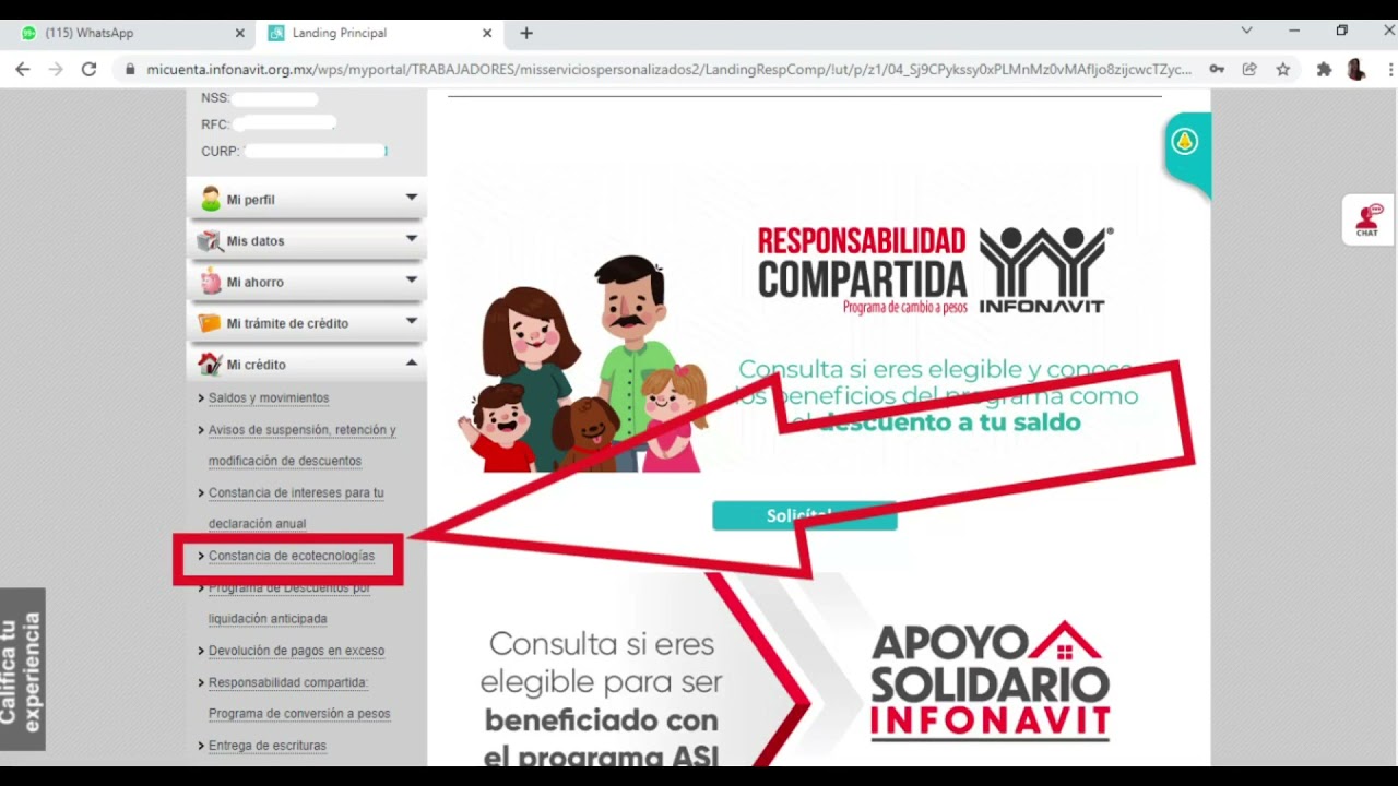como checar mi vale de ecotecnologia