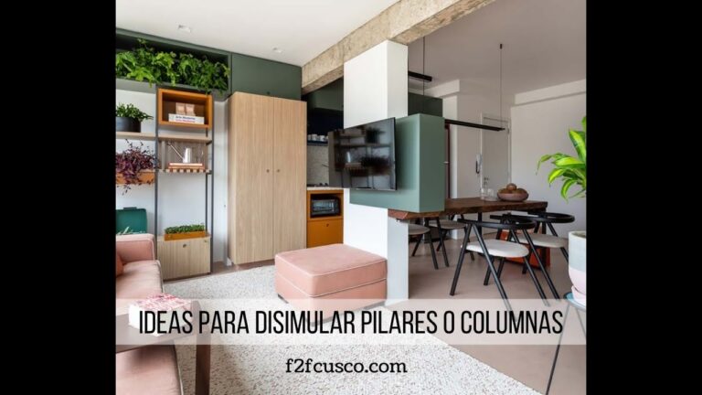 como disimular una columna en el salon