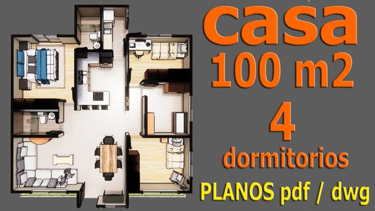 como distribuir una casa de 100 metros cuadrados