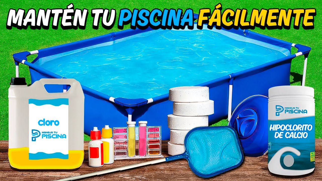 como limpiar una piscina de lona