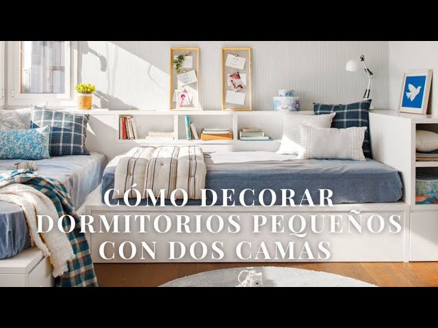 como poner dos camas en una habitacion pequeña