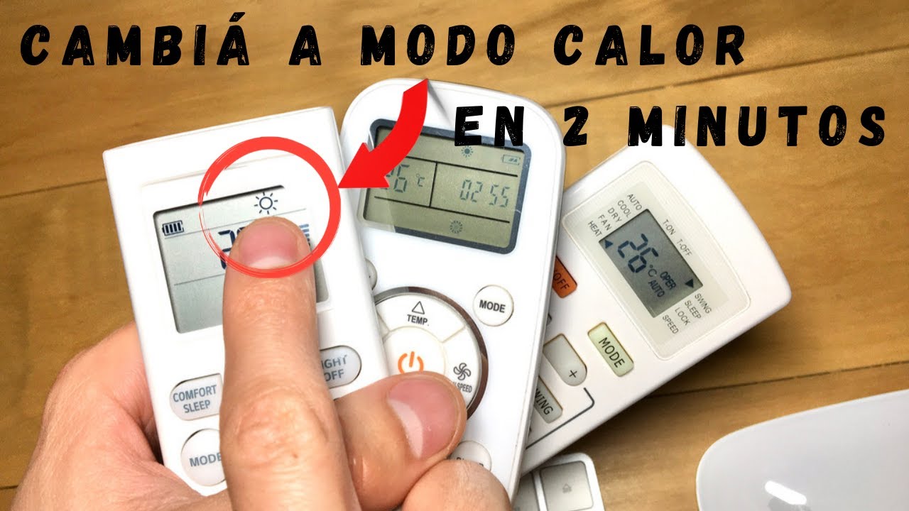 como poner un aire acondicionado en calor