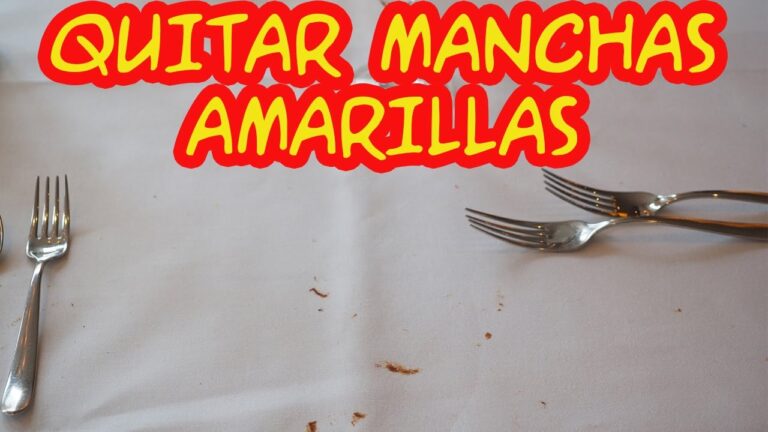 como quitar manchas amarillas de los manteles