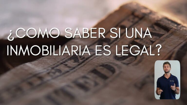 como saber si una inmobiliaria es legal