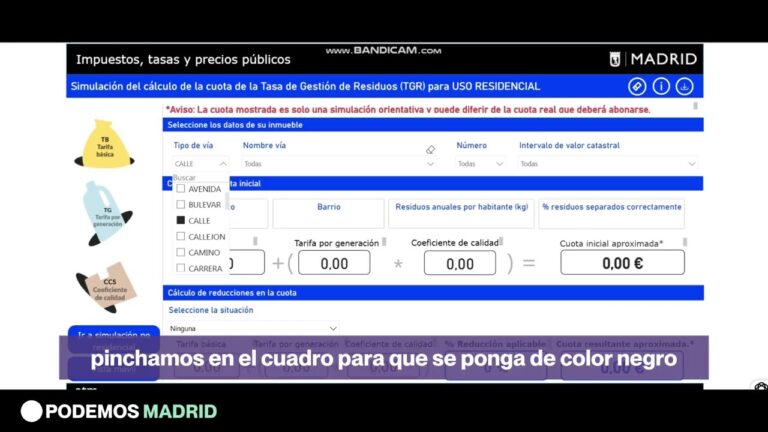 como se calcula la tasa de basuras
