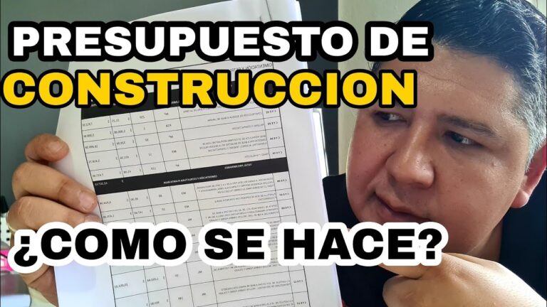 como se hace un presupuesto de obra