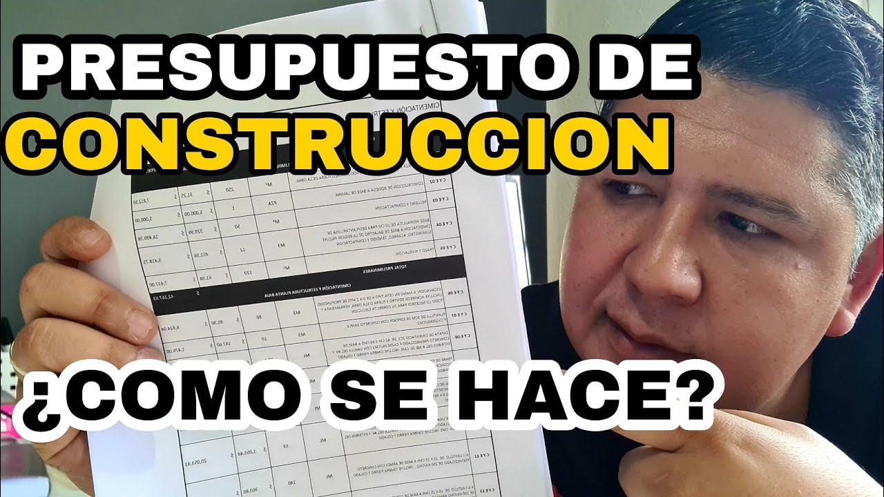 como se hace un presupuesto de obra