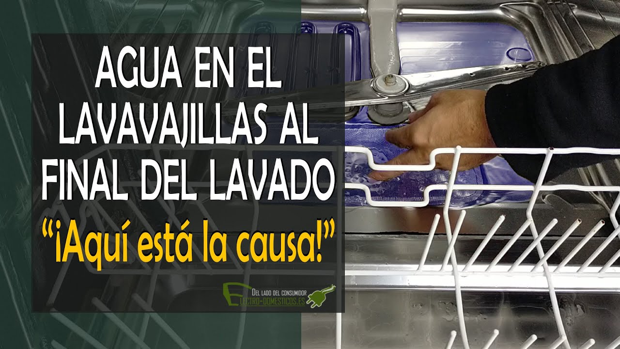 como vaciar el agua del lavavajillas