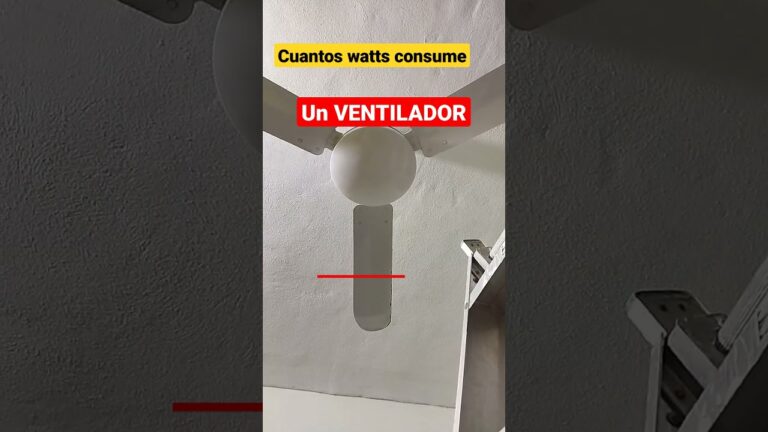 cuanto consume un ventilador de techo