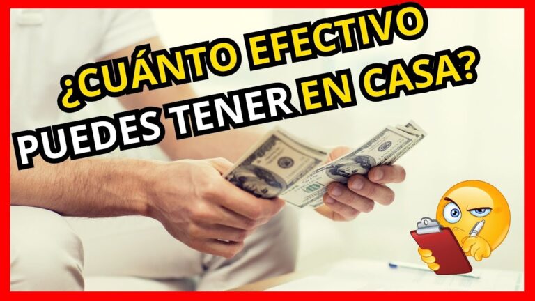 cuanto dinero se puede tener en casa
