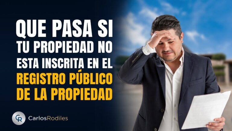 que pasa si no registras una propiedad