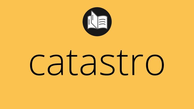 que significan las siglas de catastro